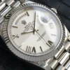Replica Rolex Day-Date m228238 Quadrant Texture White Dial Material View