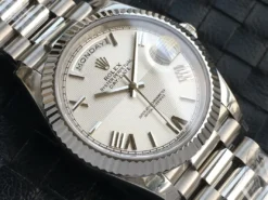 Rolex Replica Day-Date m228238 Quadrant Texture White Dial
