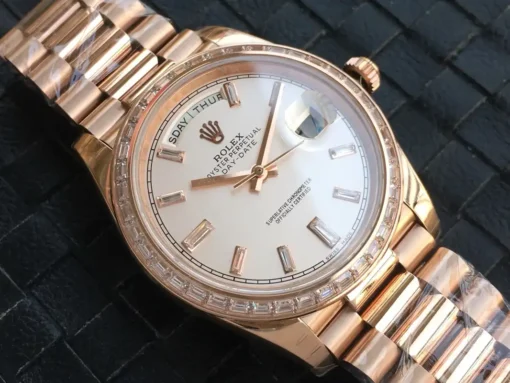 Super Clone Rolex Day-Date m228238 Rose Gold Dial
