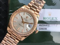 Rolex Super Clone Day-Date m228238 Silver Dial
