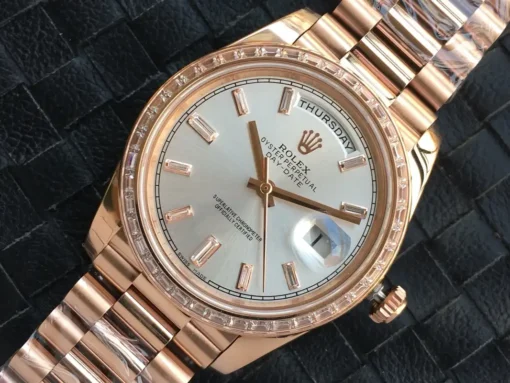 Fake Rolex Day-Date m228238 Silver Dial