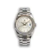 Replica Rolex Day-Date m228238 Silver Dial Fluted Bezel