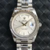 Fake Rolex Day-Date m228238 Silver Dial Fluted Bezel