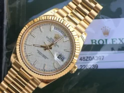 Rolex Super Clone Day-Date m228238 Silver Motif Dial