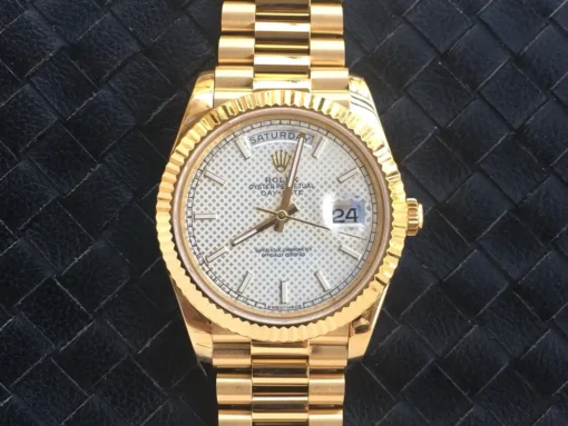 Fake Rolex Day-Date m228238 Silver Motif Dial