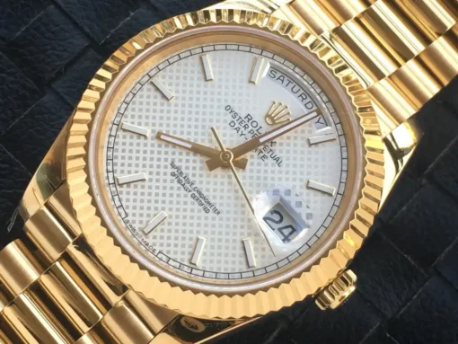 Best Fake Rolex Day-Date m228238 Silver Motif Dial