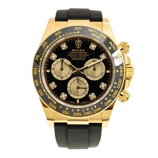 Rolex Super Clone Daytona 40 mm Black Dial Yellow Gold 126518LN