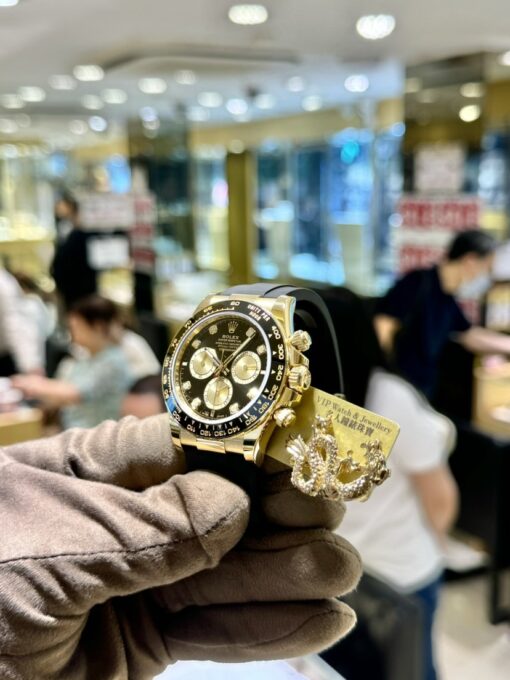 Best Fake Rolex Daytona 40 mm Black Dial Yellow Gold 126518LN