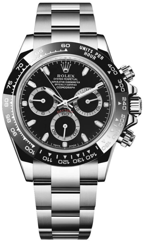 Replica Rolex Daytona “Reverse Panda” Black Dial 116500LN