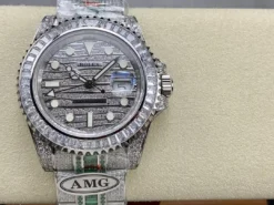 Rolex Super Clone GMT-Master II 116769TBR 40mm Green Diamonds Bracelet