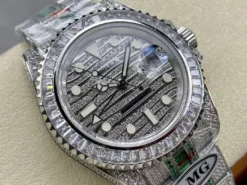 Fake Rolex GMT-Master II 116769TBR 40mm Green Diamonds Bracelet