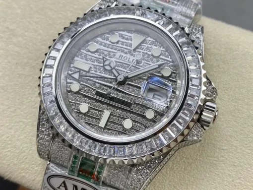 Rolex Replica GMT-Master II 116769TBR 40mm Green Diamonds Bracelet