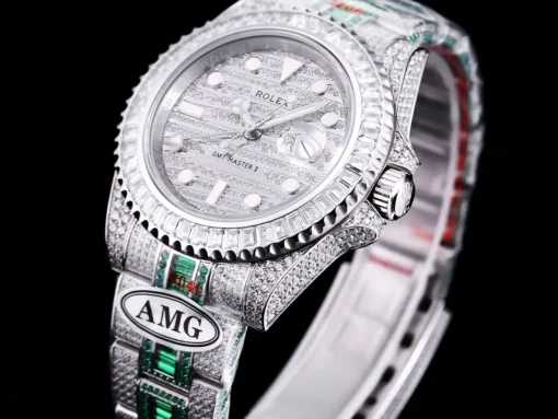 Rolex Replica GMT-Master II 40mm 116769TBR Green Diamonds Bracelet