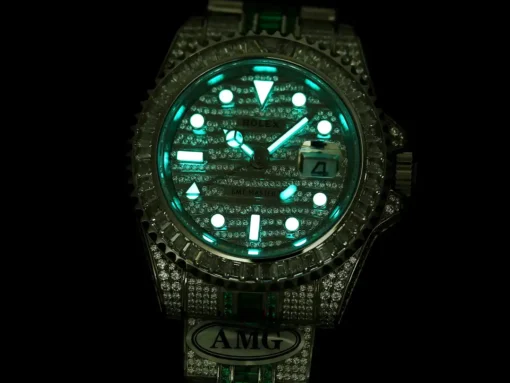 Best Fake Rolex GMT-Master II 40mm 116769TBR Green Diamonds Bracelet
