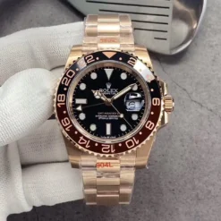 Rolex Super Clone GMT-Master II 40mm Black Dial 126710BLRO-0001 Rose Gold