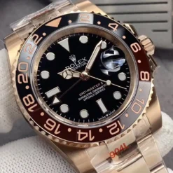 Super Clone Rolex GMT-Master II 40mm Black Dial 126710BLRO-0001 Rose Gold