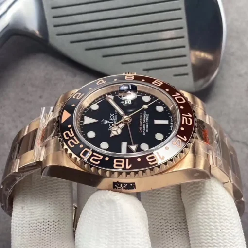 Best Replica Rolex GMT-Master II 40mm Black Dial 126710BLRO-0001 Rose Gold