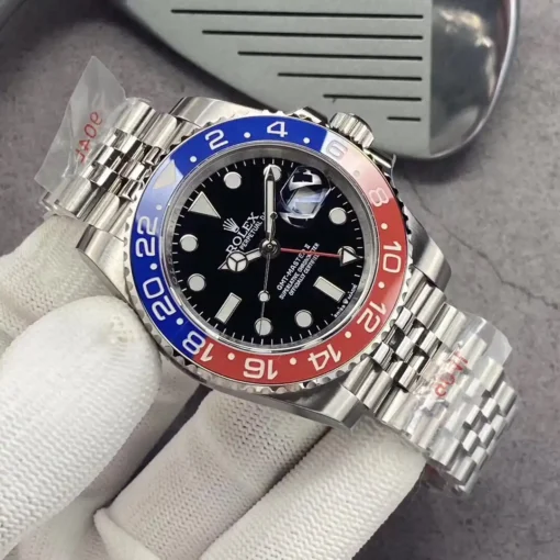 Fake Rolex GMT-Master II 40mm Dial Black 126710BLRO Jubilee “Pepsi”