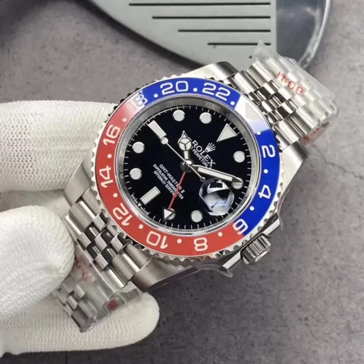 Rolex Replica GMT-Master II 40mm Dial Black 126710BLRO Jubilee “Pepsi”