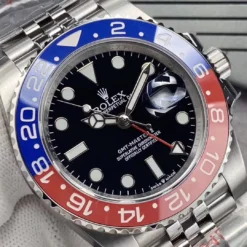 Super Clone Rolex GMT-Master II 40mm Dial Black 126710BLRO Jubilee “Pepsi”