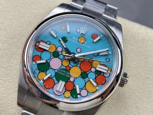Fake Rolex Oyster Perpetual 41 mm Turquoise Dial 124300