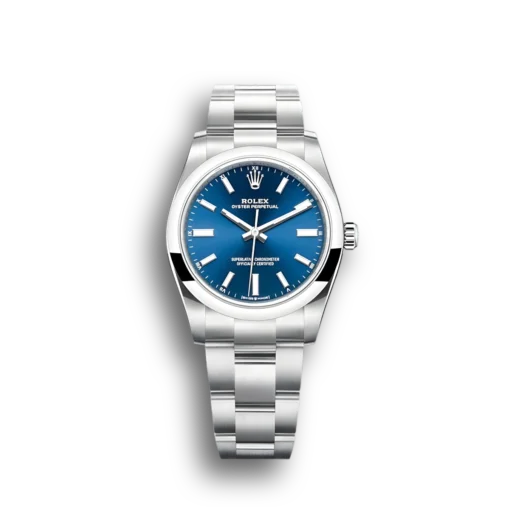 Replica Rolex Oyster Perpetual Lady 34mm Dial Blue 124200
