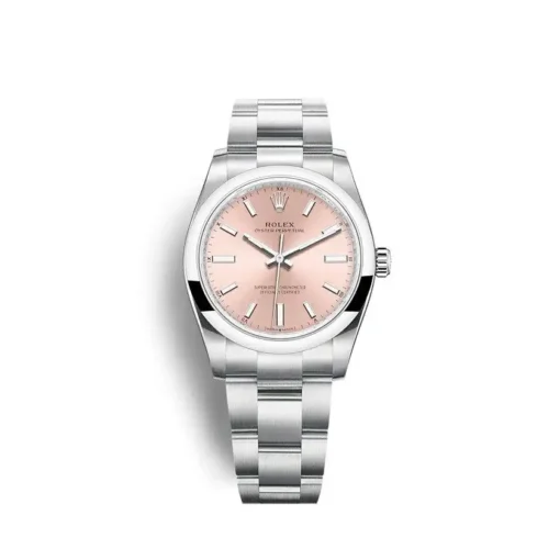 Replica Rolex Oyster Perpetual Lady 34mm Dial Pink 124200