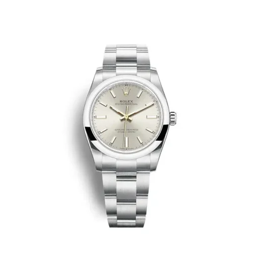 Replica Rolex Oyster Perpetual Lady 34mm Dial Silver 124200
