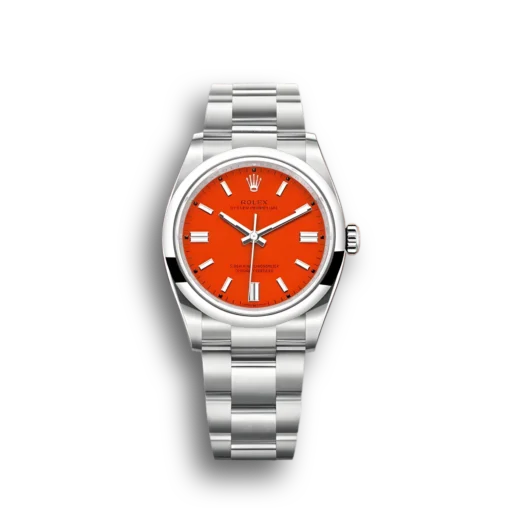 Replica Rolex Oyster Perpetual Lady 41mm Dial Coral Red 124300