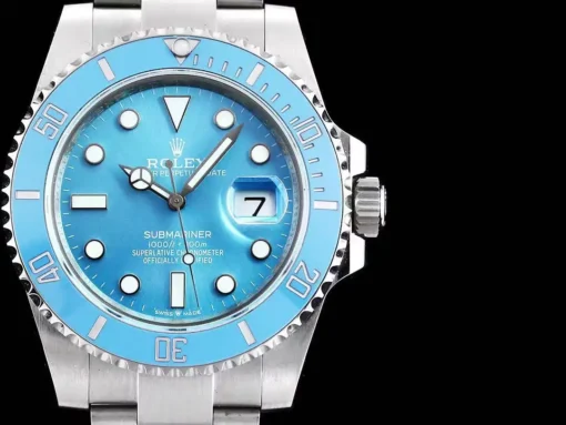 Fake Rolex SUB Submariner 116619LB Tiffany Blue Dial