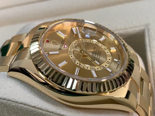 Super Clone Rolex Sky-Dweller 42 mm Champagne Dial 336938