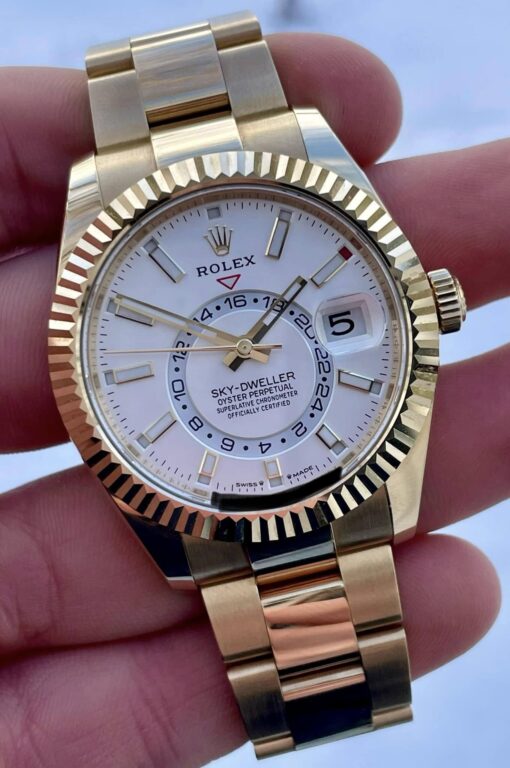 Fake Rolex Sky-Dweller 42 mm Intense white Dial 336938
