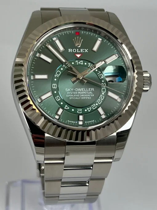 Fake Rolex Sky-Dweller 42 mm Mint green Dial 336934 Oyster