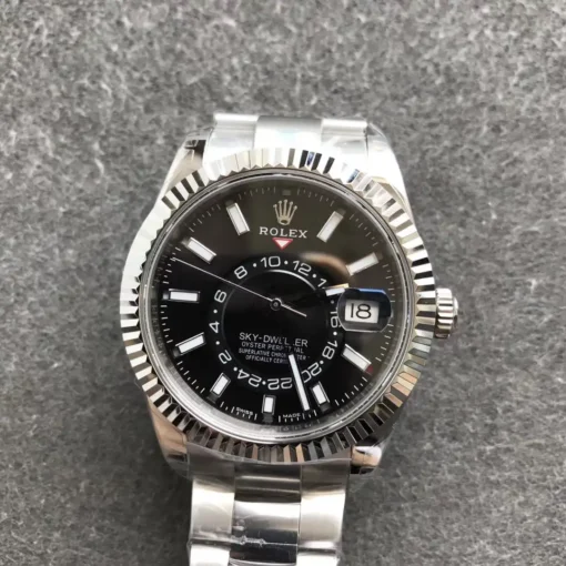 Best Fake Rolex Sky-Dweller m326934 42mm Bright Black Dial