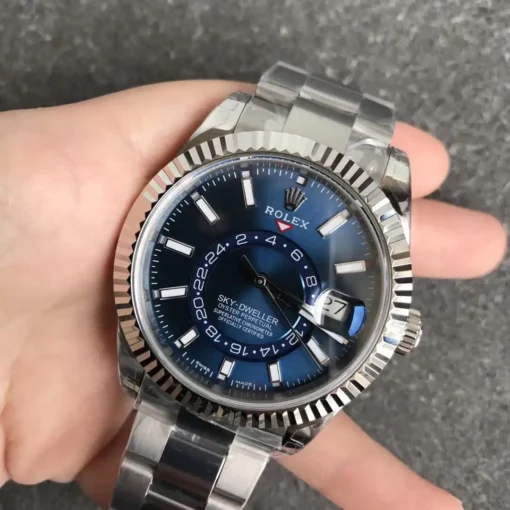 Fake Rolex Sky-Dweller m326934 42mm Bright Blue Dial