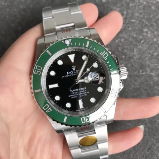 Rolex Replica Submariner 41mm Dial Black with Green Bezel 126610
