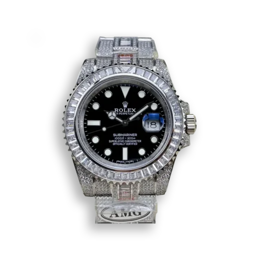 Replica Rolex Submariner Iced Out 116610LN-1 41mm Black Dial