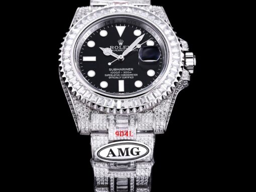 Rolex Super Clone Submariner Iced Out 116610LN-2 41mm Black Dial