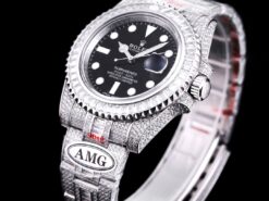 Fake Rolex Submariner Iced Out 116610LN-2 41mm Black Dial