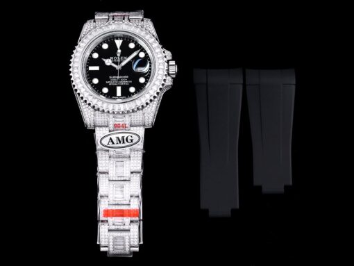 Rolex Replica Submariner Iced Out 116610LN-2 41mm Black Dial
