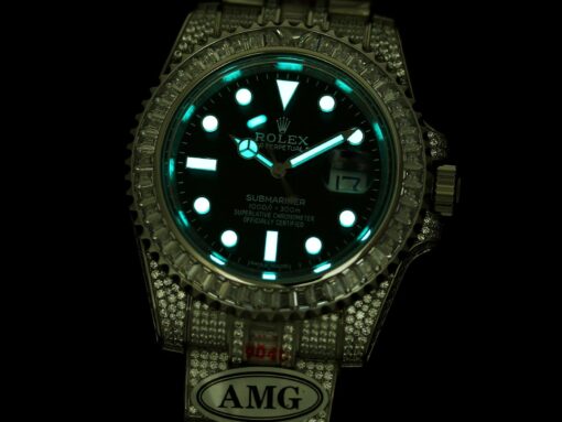 Super Clone Rolex Submariner Iced Out 116610LN-2 41mm Black Dial