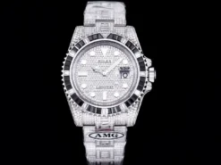 Rolex Super Clone Submariner Iced Out 116610LN 40mm Black Bezel