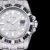 Fake Rolex Submariner Iced Out 116610LN 40mm Black Bezel
