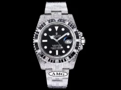 Rolex Super Clone Submariner Iced Out 116610LN 40mm Black Dial
