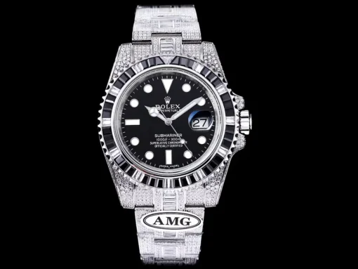 Rolex Super Clone Submariner Iced Out 116610LN 40mm Black Dial