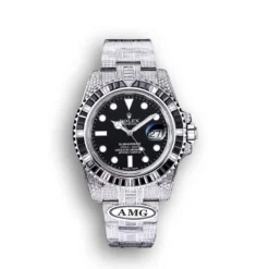 Replica Rolex Submariner Iced Out 116610LN 40mm Black Dial