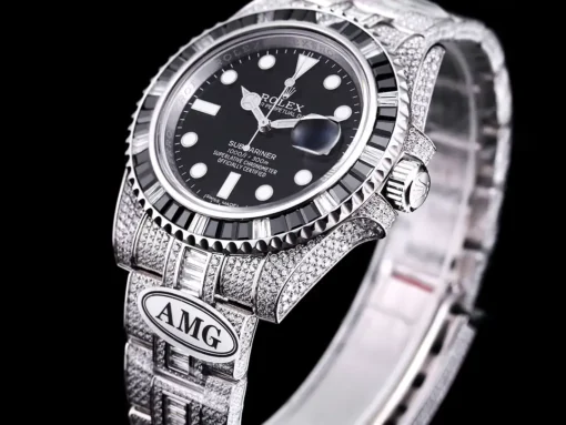 Rolex Replica Submariner Iced Out 116610LN 40mm Black Dial