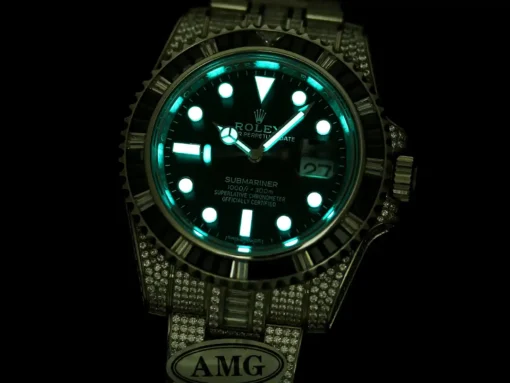 Best Fake Rolex Submariner Iced Out 116610LN 40mm Black Dial