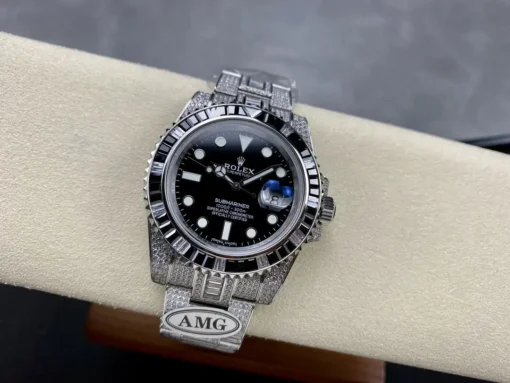 Best Fake Rolex Submariner Iced Out 116610LN 40mm Black Diamond Bezel
