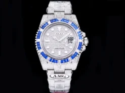 Rolex Super Clone Submariner Iced Out 116610LN 40mm Blue Bezel